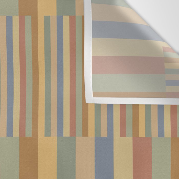 Mixed Stripes Pattern XXI Pastel Vintage Wall Tapestry Gallery Image 3
