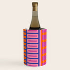 Colorful Bold Block Stripe Pattern in Pink Orange Blue Green Wine Chiller Gallery Image 1
