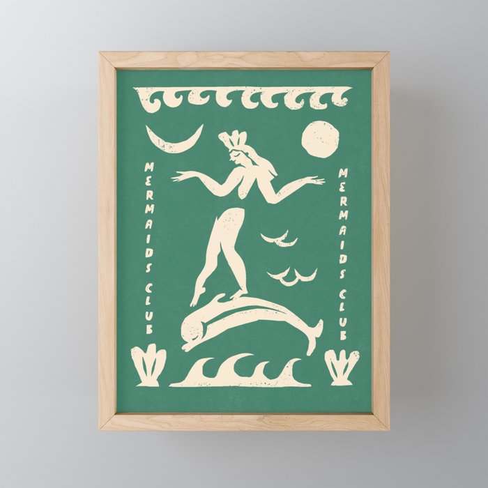 Mermaid club Mini Art Print Gallery Image 1