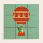 Dragon On Hot Air Balloon Wood Wall Art Gallery Image 1