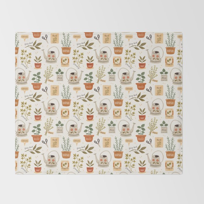 Herb Garden Throw Blanket Gallery Image 2
