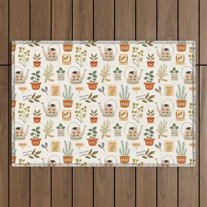 Herb Garden Outdoor Rug Gallery Image 1
