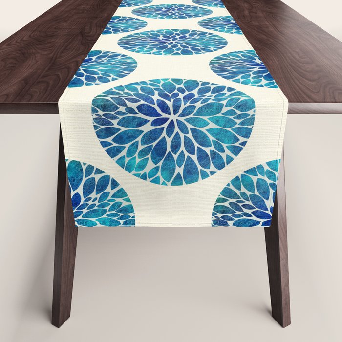 Petal Burst - Turquoise Table Runner Gallery Image 1
