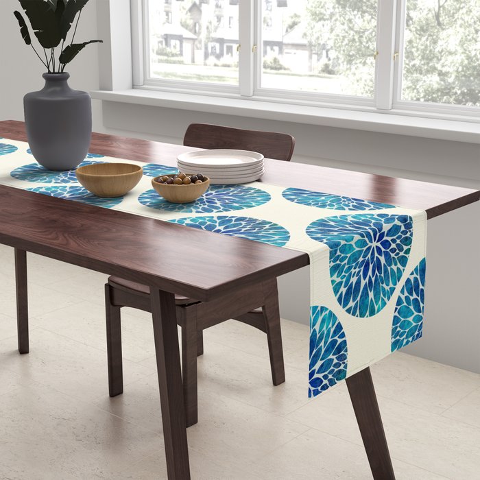 Petal Burst - Turquoise Table Runner Gallery Image 2