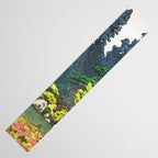 Resting at Dogo - Nature Ukiyo Landscape in Green, Orange, Red & Blue Table Runner Gallery Image 3