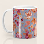 Garden Vegetables & Fresh Fruit in Grey & Rust Coffee Mug Gallery Image 3