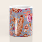 Garden Vegetables & Fresh Fruit in Grey & Rust Coffee Mug Gallery Image 4