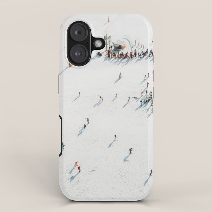 Aerial shot of ski resort iPhone Case Gallery Image 1