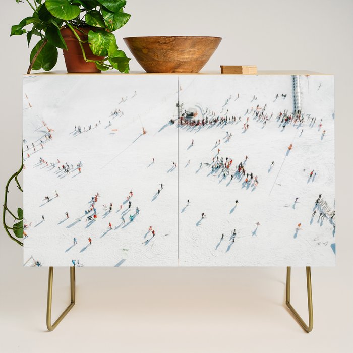 Aerial shot of ski resort Credenza Gallery Image 1