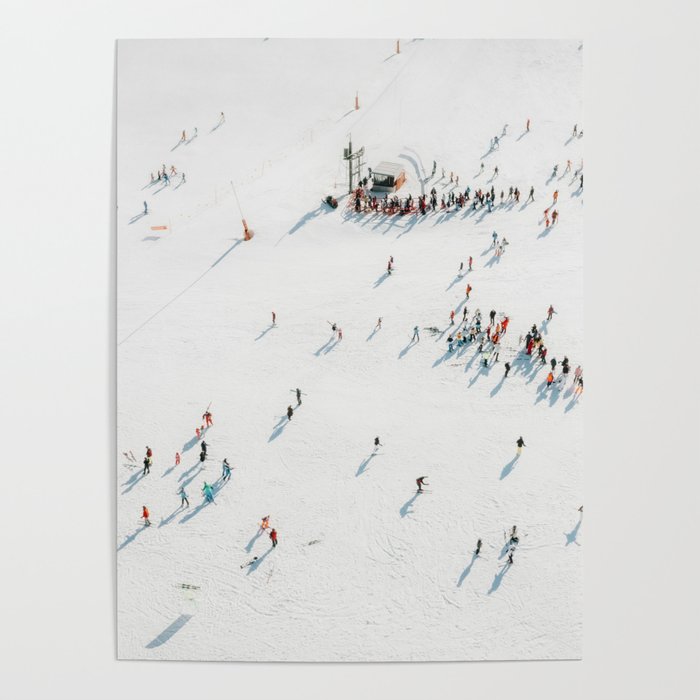 Aerial shot of ski resort Poster Gallery Image 4