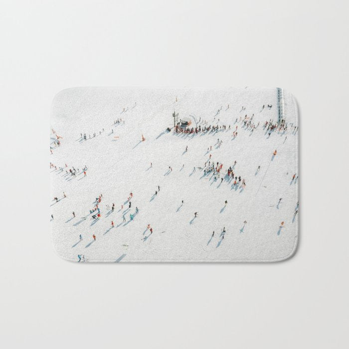 Aerial shot of ski resort Bath Mat Gallery Image 1