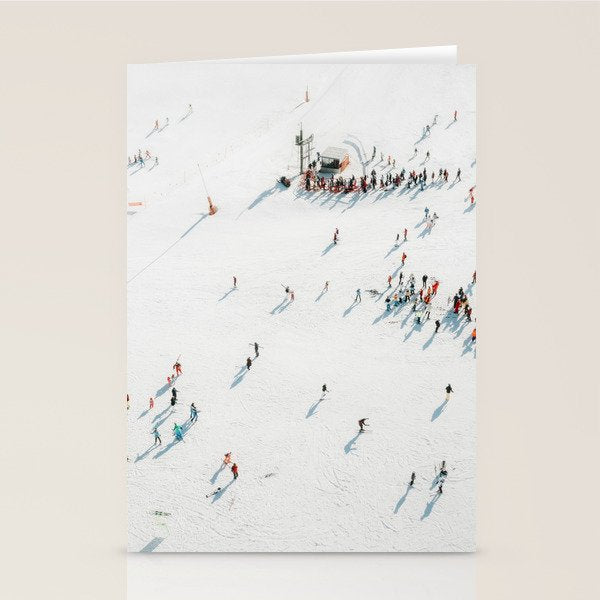 Aerial shot of ski resort Stationery Card Gallery Image 2