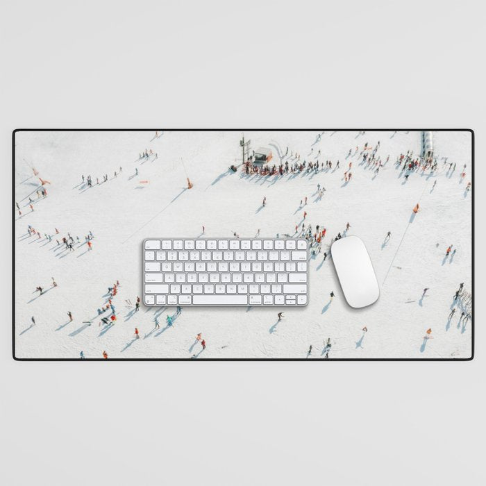 Aerial shot of ski resort Desk Mat Gallery Image 1