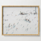 Aerial shot of ski resort Serving Tray Gallery Image 1