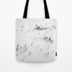 Aerial shot of ski resort Tote Bag Gallery Image 1