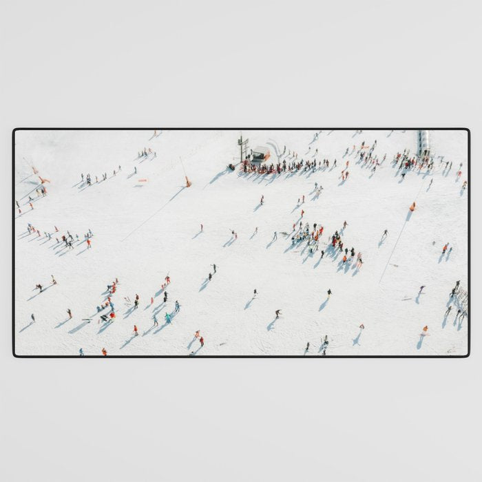 Aerial shot of ski resort Desk Mat Gallery Image 3