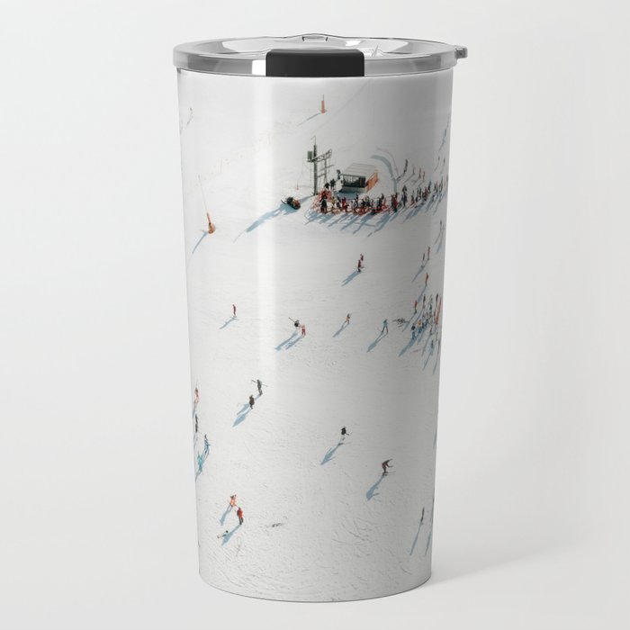Aerial shot of ski resort Travel Mug Gallery Image 1