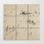 Aerial shot of ski resort Wood Wall Art Gallery Image 1