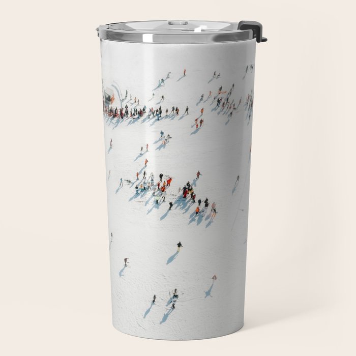 Aerial shot of ski resort Travel Mug Gallery Image 2