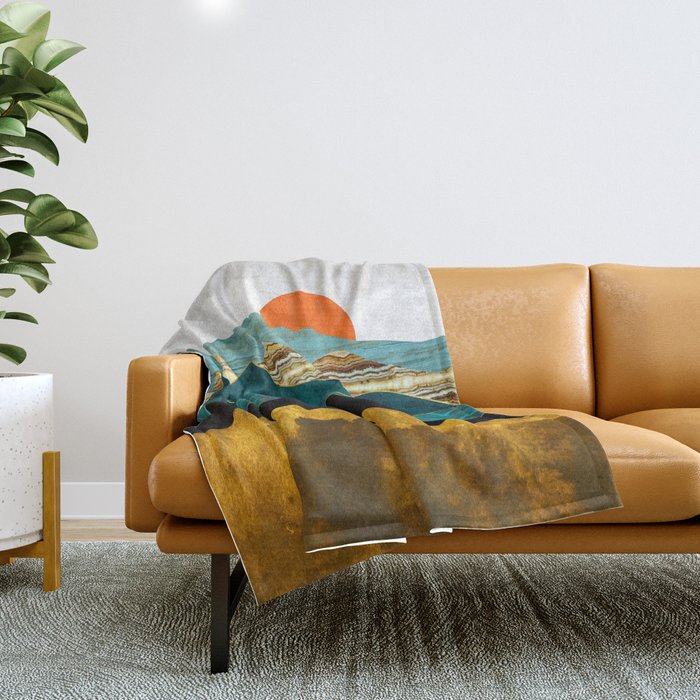 Turquoise Vista Throw Blanket Gallery Image 1