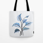 Blue leaves Tote Bag Gallery Image 1