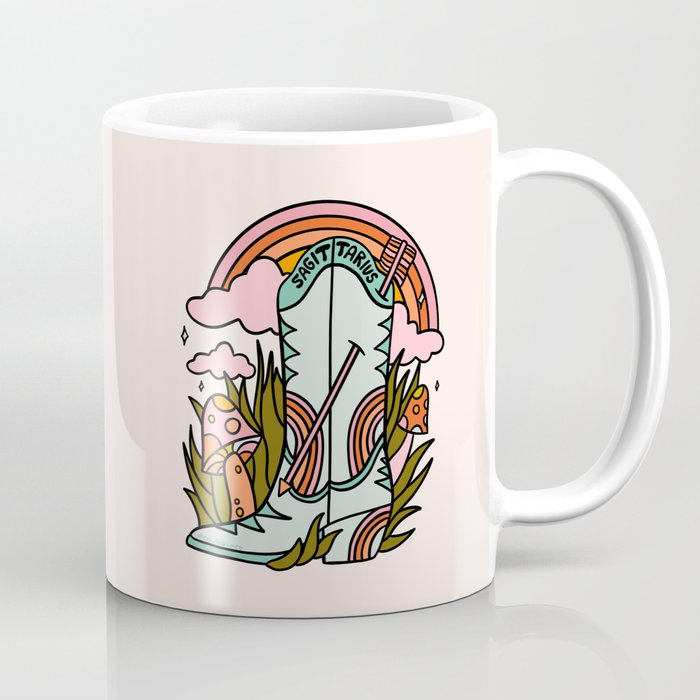 Sagittarius Cowboy Boots Coffee Mug Gallery Image 1
