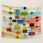 Mid-Century Modern Art 1.3 -  Graffiti Style Wall Tapestry Gallery Image 4