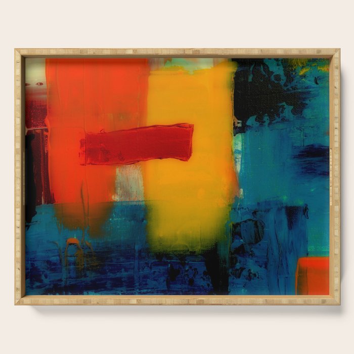 Mid Century Abstract Art Serving Tray Gallery Image 1