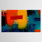 Mid Century Abstract Art Tablecloth Gallery Image 2