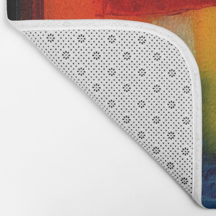 Mid Century Abstract Art Bath Mat Gallery Image 2