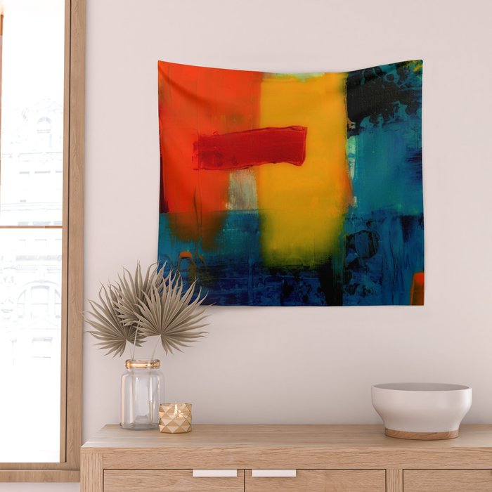 Mid Century Abstract Art Wall Tapestry Gallery Image 2