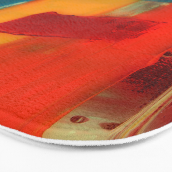 Mid Century Abstract Art Bath Mat Gallery Image 3