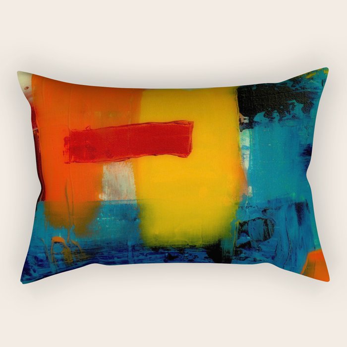 Mid Century Abstract Art Rectangular Pillow Gallery Image 1