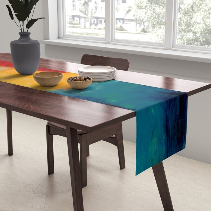 Mid Century Abstract Art Table Runner Gallery Image 2