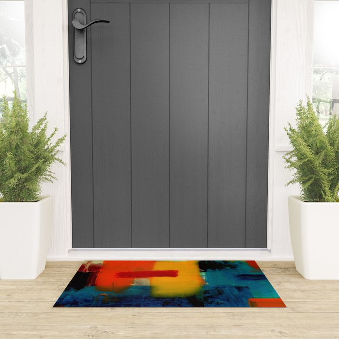 Mid Century Abstract Art Welcome Mat Gallery Image 3