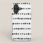 Spotted, Mudcloth, White and Black, Boho Print iPhone Case Gallery Image 1