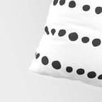 Spotted, Mudcloth, White and Black, Boho Print Pillow Sham Gallery Image 4