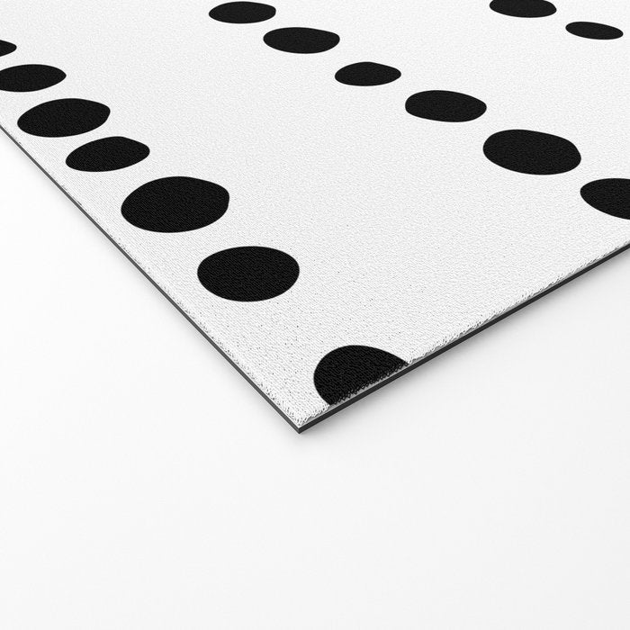 Spotted, Mudcloth, White and Black, Boho Print Welcome Mat Gallery Image 2