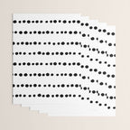 Spotted, Mudcloth, White and Black, Boho Print Wrapping Paper Gallery Image 3