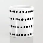 Spotted, Mudcloth, White and Black, Boho Print Coffee Mug Gallery Image 4