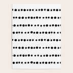 Spotted, Mudcloth, White and Black, Boho Print Poster Gallery Image 4