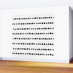 Spotted, Mudcloth, White and Black, Boho Print Wall Mural Gallery Image 2