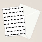 Spotted, Mudcloth, White and Black, Boho Print Stationery Card Gallery Image 2