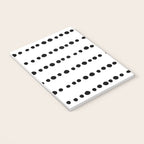 Spotted, Mudcloth, White and Black, Boho Print Notebook Gallery Image 3