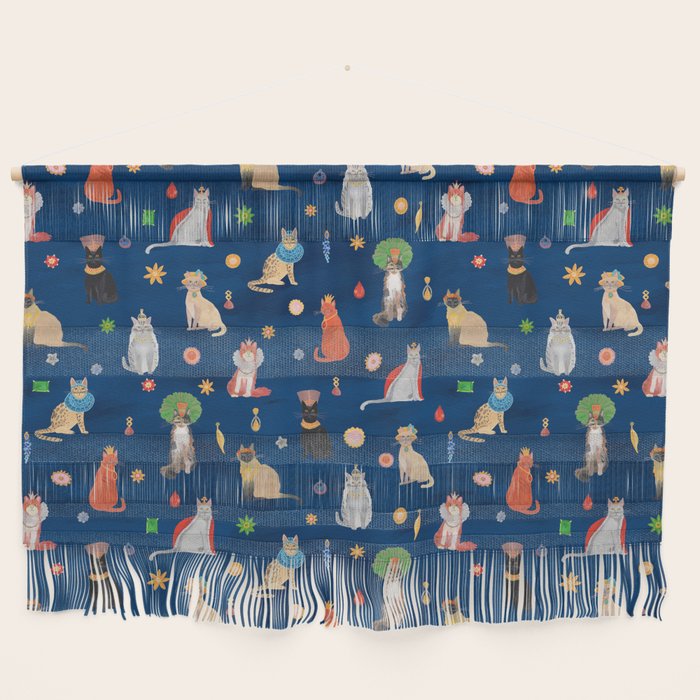 Cat Queens (Blue) Wall Hanging Gallery Image 1