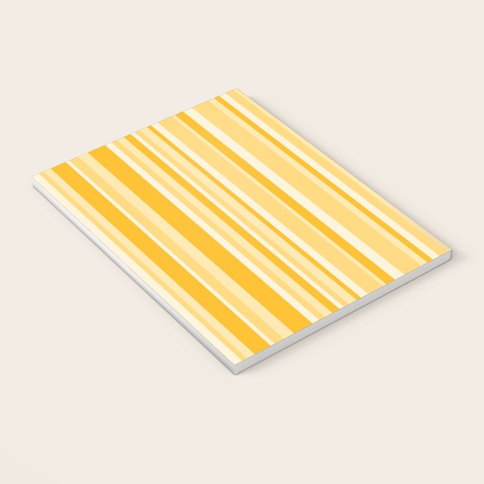 Classic Stripes XXII - Golden Sunshine Yellow Notebook Gallery Image 3