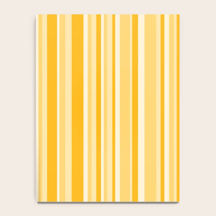Classic Stripes XXII - Golden Sunshine Yellow Notebook Gallery Image 4