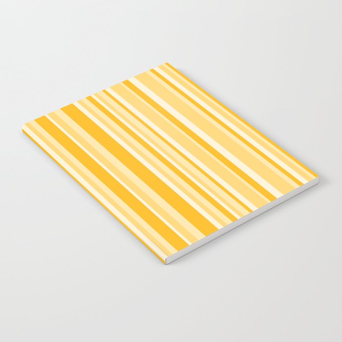 Classic Stripes XXII - Golden Sunshine Yellow Notebook Gallery Image 2