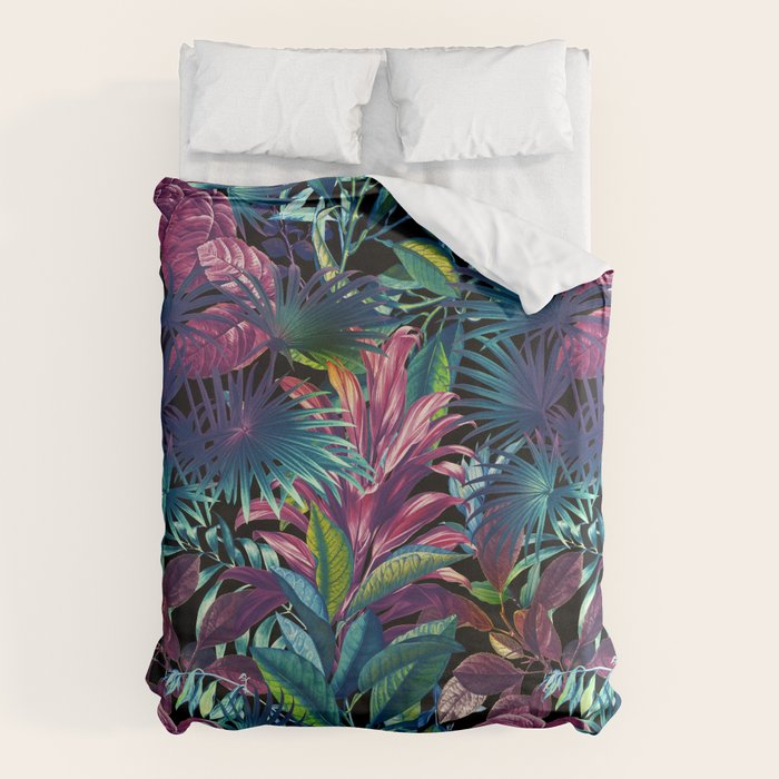 Tropical Garden XV - Night Duvet Cover Gallery Image 6