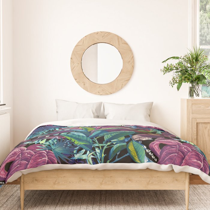 Tropical Garden XV - Night Duvet Cover Gallery Image 3